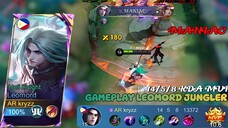 14/5/8 KDA MVP!!! Leomord Jungler | Gameplay Leomord Jungler | Best Build and Emblem Leomord