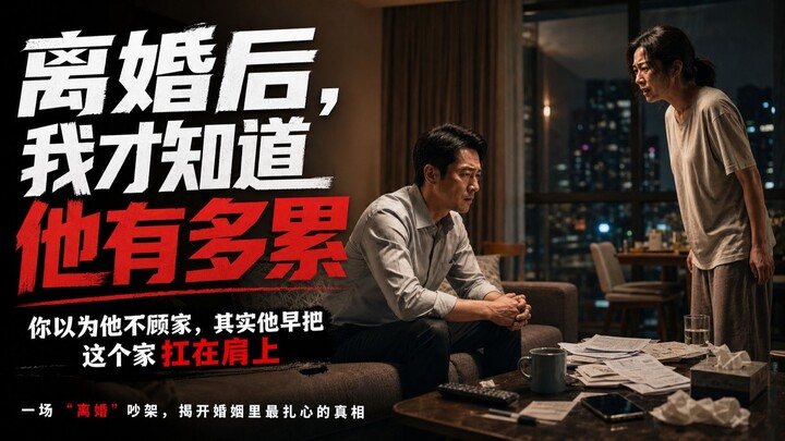 Sau khi ly hôn tôi mới biết anh ấy đã mệt đến nhường nào