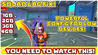 Free Fire lag Fix 1gb ram Squad lag Fix 2gb 3gb 4gb ram Free Fire Fix lag Squad lag Fix Config file