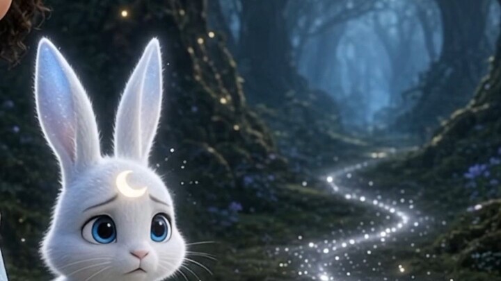 🌙🐰 The Little Girl and the Moon Rabbit | Magical Fairy Tale for Kids ✨