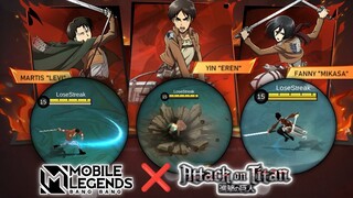 NEW❗ Mlbb X Attack On Titan Event | Mikasa, Eren, Levi