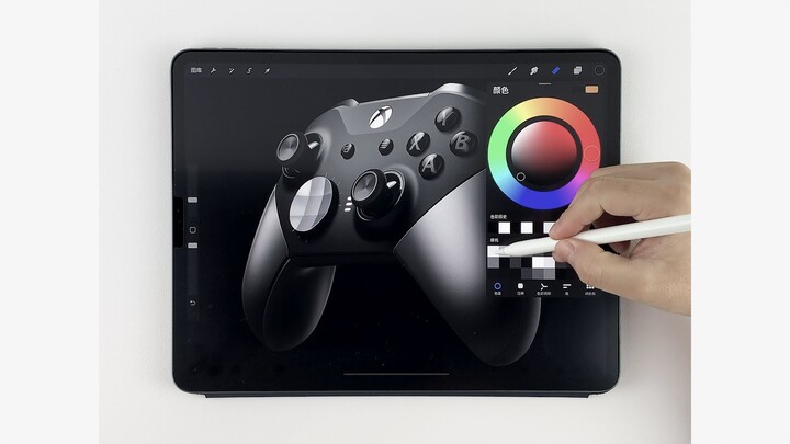 (วาดภาพด้วยวงกลมแบบไฮเปอร์เรียลลิซึ่ม) จอยเกม xbox วาดด้วย procreate