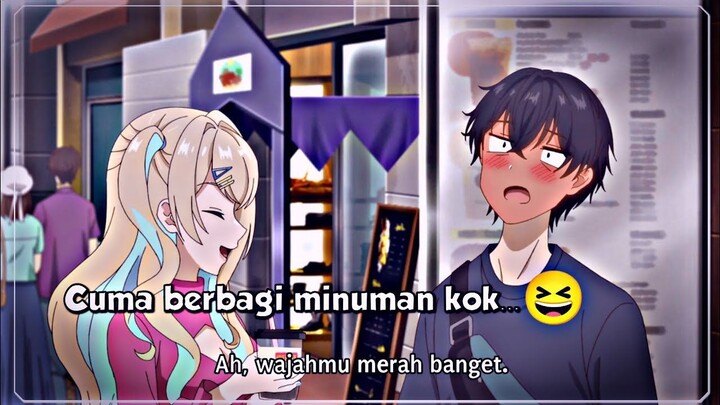 Ketika cewe lu sadar kalo berbagi minuman itu, Ciuman tidak langsung...
