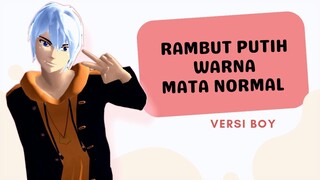 Tutorial Rambut Putih Warna Mata Normal Versi Boy | Sakura School Simulator