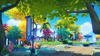 [Genshin Impact •Chensong Pot]Building a layered seaside garden (tutorial)