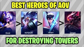 AOV:WHICH HEROES CAN BREAK THE TOWER FAST!! ARENA OF VALOR BANGLADESH