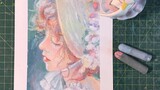 [Hội họa] Vẽ cô gái dưới ánh nắng bằng bút sáp dầu