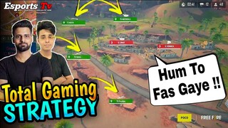 TOTAL GAMING GAMEPLAY STRATEGY IN SNAPDRAGON CONQUEST FREE FIRE TOURNAMENT || TG DELETE, FOZYAJAY