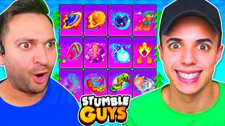 MTM SAMU me ENSEÑA sus MEJORES EMOTES de STUMBLE GUYS! 😱 *trucos*