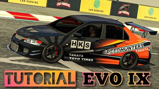 Free Mitsubishi Evo 9 Livery Tutorial in Car Parking Multiplayer New Update