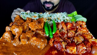 VEG FRIED RICE, CHICKEN MANCHURIAN, BUTTER CHICKEN, BEST ASMR MUKBANG EATING| BIG BITES| #LiveToEATT