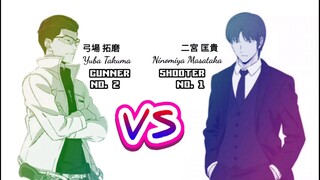 Yuba Takuma(Gunner 2nd) VS Ninomiya Masataka(Shooter 1st) - World Trigger S3[Epic Battle]