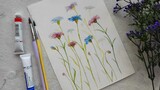 Beautiful Wildflower Watercolor Painting • Easy painting for beginners
