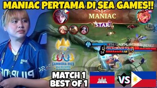 MANIAC PERTAMA DI SEAGAMES!! CAST WITH SPJ PALA MAU PECAH!! PH VS CAMBODIA MATCH 1 BO 1!!