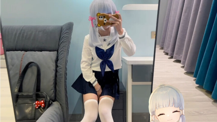 Tất trắng qua gối JK | Màn cosplay Ayaka phiên bản Heytea siêu ngầu! Tay vương của mình đâu rồi ^_^