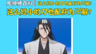 【死神梗百科】“这么短小的刀也配称为卍解”是什么梗？【BLEACH】