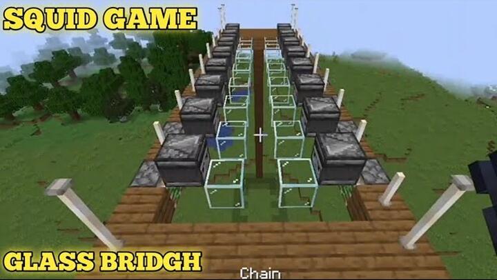 Minecraft how to make squid game working(GLASS BRIDGE)