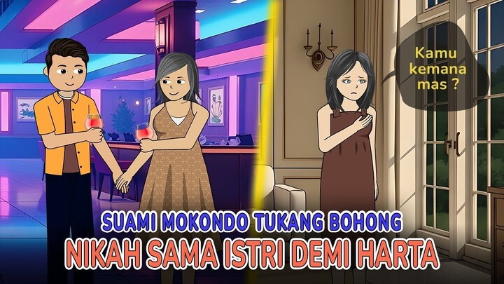 Suami Mokondo Tukang Bohong, Nikah Sama Istri Demi Harta  Drama Animasi
