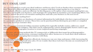 buy email list
