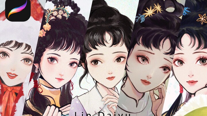 [Cuộc sống] ✧PROCREATE✧ 5 bức vẽ Lin Daiyu