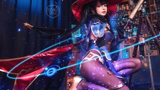 Đời sống|Cosplay thành Mona trong "Genshin Impact"