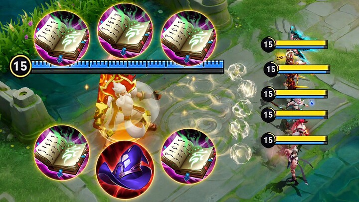 What happens when Old Master maxes out his magic power? Five kills while standing still!
