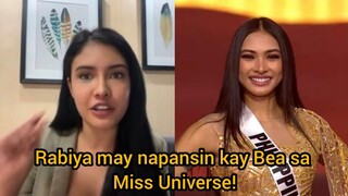 Rabiya Mateo on Bea Gomez, Miss India (Miss Universe 2021)