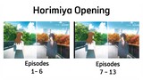 Horimiya Opening/Intro Comparison