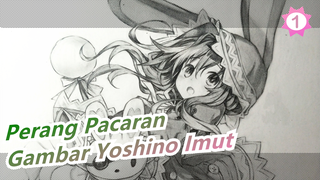 [Perang Pacaran] Gambar Yoshino Imut Dengan Pensil_1