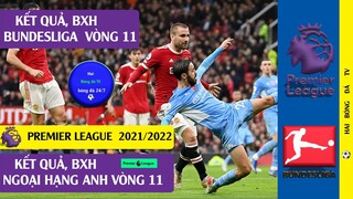 Tin Bóng Đá Kết quả bóng đá, Bảng xếp hạng Ngoại hạng Anh vòng 11, Bundesliga Vòng 11