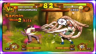 Naruto Ultimate Ninja 5 Gameplay - Orochimaru VS Choji (boy)