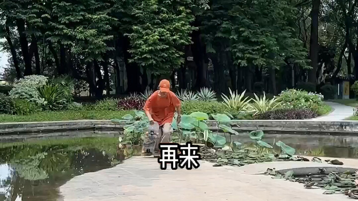 Tantangan seluncur papan berputar di atas sungai