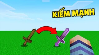 MINECRAFT NÉM KIẾM GỖ XUỐNG ĐẤT THÀNH KIẾM NETHERITE !!??