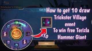 How to get free Holloween candies and 10 draw to win Terizla Hammer Giant in mobile legends