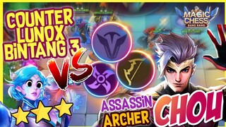 LUNOX LAGI LUNOX LAGI ! COMBO ANTI META - CHOU ASSASSIN ARCHER ! MAGIC CHESS