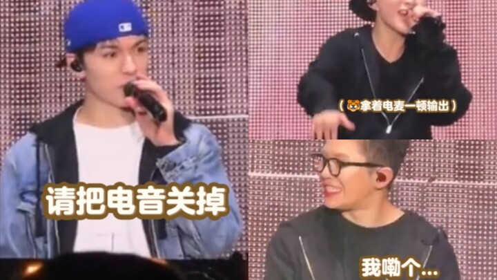 Hoshi unleashes a non-stop rap performance with the wireless mic. Cui Bo grabs the mic: “Please turn