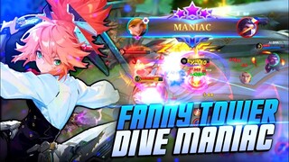 FANNY TOWER DIVE MANIAC! | FANNY GAMEPLAY | MLBB