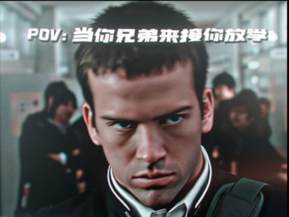 “当你兄弟来接你放学”