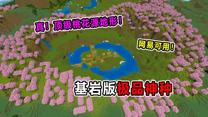 ماين كرافت: أفضل 3 بذور من إصدار NetEase Bedrock! أرض ربيعية رائعة لأزهار الخوخ! يمكن اللعب بها لمئة