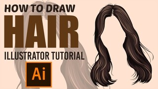 How to Draw a Vector HAIR | Step by Step Tutorial in Adobe Illustrator