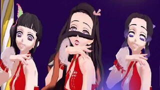 Black Mamba (AESPA) (MMD) (DEMON SLAYER)(CHRISTMAS THEMED) (Kanao, Shinobu and Nezuko)