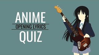 Anime opening lyrics quiz [30 op] super easy - hard