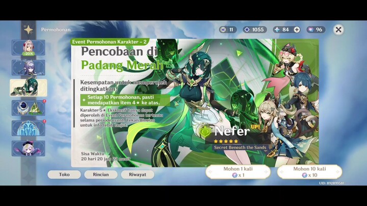 Gacha Brutal Nefer ??!! Gas Abisin 23000 Primogem🔥🔥🔥