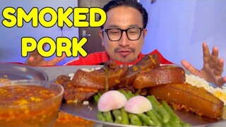 SPICY SMOKED PORK CURRY MUKBANG | SMOKED PORK CURRY EATING | EATING SHOW