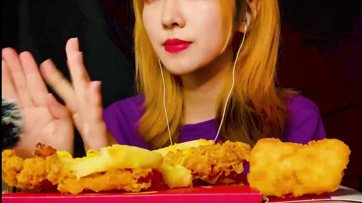 [ASMR] Một lần nữa cùng thuởng thức combo mới Chizza KFC