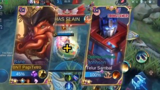 SUPREME BANE COMBO DENGAN JHONSON OPTIMUM PRIDE MUSUH AUTO KENA MENTAL, MOBILE LEGENDS