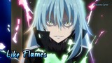 『Lyrics AMV』 Tensei shitara Slime Season 2 Part 2  OP Full - Like Flames / MindaRyn