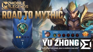 ROAD TO MYTHIC SOLO #4 | Yu Zhong | Mobile Legends: Bang Bang Gameplay