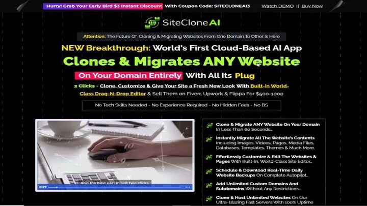 SiteClone AI Review - World’s Best Website Cloning App