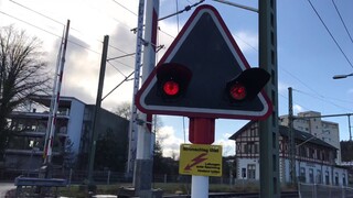 Schaffhausen Bad Bhf Level Crossing (Baden-Württenberg, Germany) (take 1)